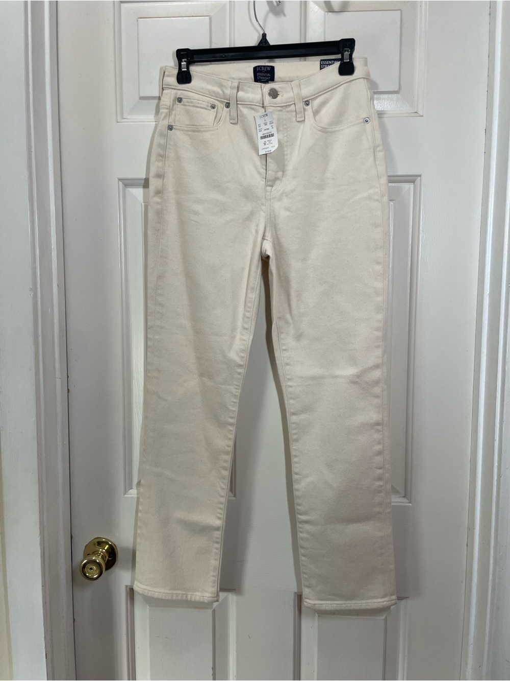 NWT Women’s J Crew Cream Straight-Leg Jeans size 25